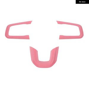 ジープ ラングラー JL グラディエーター JT 2018-24 ステアリングホイール 装飾 カバー アクセサリー カスタムパーツ アクセサリー 交換用 - pink