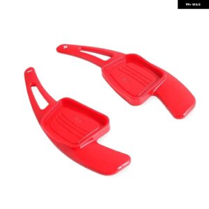 アウディ A3 A4L A5 S3 S5 A8 SQ5 R8 Q7 TT TTS ステアリングホイール シフトパドルシフター 拡張 ABS 延長 16-18 アクセサリー カスタムパ - Red