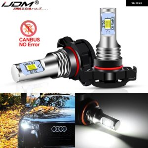アウディ CANBUS H16 5202 PS19W LED 電球 2008+ A3 8P LED デイタイムランニングライト DRL 電球 6000K ホワイト 3000K 8000K カスタムパ - Ice Blue