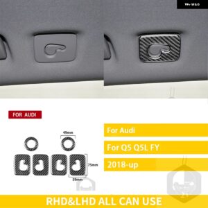 アウディ Q5 Q5L 2018-2023 アクセサリーカーボンインテリア自動車ルーフフックトリム ステッカー 装飾 カスタムパーツ アクセサリー 交換 - Black Carbon