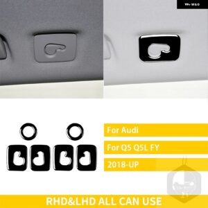 アウディ Q5 Q5L 2018-2023 アクセサリーカーボンインテリア自動車ルーフフックトリム ステッカー 装飾 カスタムパーツ アクセサリー 交換 - Black plastic