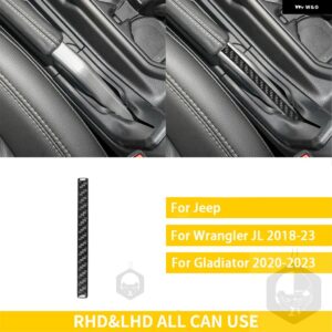 ジープ グラディエーター 2020-23 アクセサリーカーボンインテリアギアハンドブレーキパネルトリム ステッカー 装飾 カスタムパーツ アクセ - 3　black