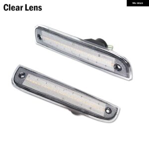 ジープ 2個 フロントサイドマーカー パーキングライト フェンダーコーナー LED イエローアンバーパーキングランプ チェロキー ウィンカーラ - clear　lens　amber