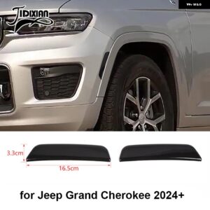 ジープ グランドチェロキー 2021-24 車外装フロントリアフォグブレーキライト アイブロウランプ 装飾 カバー カスタムパーツ アクセサリー - Eyebrow　lamp　trim