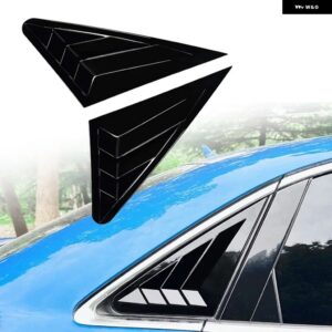 アウディ リアサイドウィンドウ ルーバーエアベントスクープシェードカバー トリム ブラインド A3 S3 8V セダン 2014 2015 2016-2020 アクセ - Glossy Black