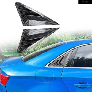 アウディ リアサイドウィンドウ ルーバーエアベントスクープシェードカバー トリム ブラインド A3 S3 8V セダン 2014 2015 2016-2020 アクセ - Carbon fiber style