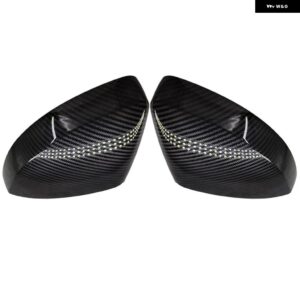 アウディ A3 S3 8V RS3 2013-19 バックミラー ケースカバー カーボンパターンブラックカバー カスタムパーツ アクセサリー 交換用部品 互換 - Carbon Fiber