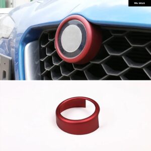 アルファロメオ ジュリア 2017-2020 ABS カーボンフロントバンパー エアグリルV フレーム 装飾 トリム ステッカー カーアクセサリー カスタ - Red 1Pcs