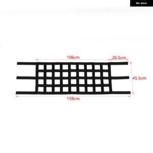 ジープ トランクカーゴネットルーフトップベッドレスト ストレージ ネットワークサンシェードカバー ラングラー YJ TJ JK JL グラディエータ - b1　black