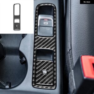 アウディ カーボンインテリア自動電子ハンドブレーキボタントリム ステッカー Q3 2015-2018 装飾 アクセサリー カスタムパーツ アクセサリ - RHD