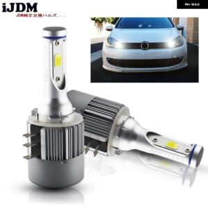 アウディ 車 H15 LED 電球ヘッドライト 24ワット 2000LM ワイヤレスヘッドライト ランプ 12V 変換ドライビングライト 6500K ホワイト VW BM