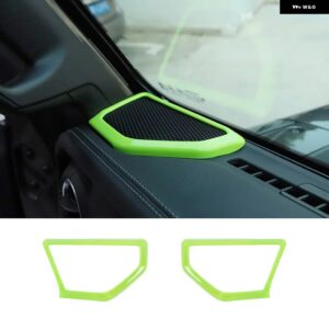 ジープ インテリアモールディング車 A ピラースピーカー 装飾 リングカバー ラングラー JL グラディエーター JT 2018 アップアクセサリー - light　green