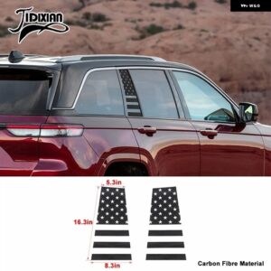 ジープ リアウィンドウ DECORAITON デカールステッカー グランドチェロキー 2022 2023 2024 アップ外装アクセサリー カスタムパーツ アクセ - carbon　fiber　1
