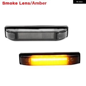 ジープ ラングラー TJ JK JL ブッシュワッカー フラット スタイル フェンダー フレア ターン シグナル ランプ サイド マーカー ランプ カス - smoke　lens　amber