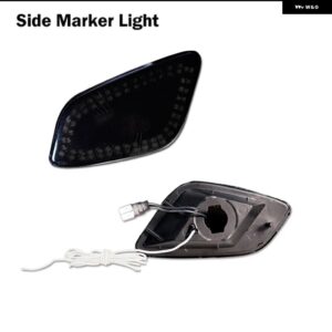 ジープ ラングラー アンバー ウインカー ライト ホワイト パーキング ライト サイド マーカー ライト とフロント バンパー DRL アセンブリ - smoked　lens