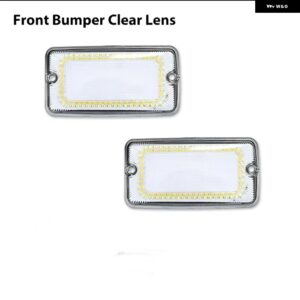 ジープ ラングラー アンバー ウインカー ライト ホワイト パーキング ライト サイド マーカー ライト とフロント バンパー DRL アセンブリ - clear　lens