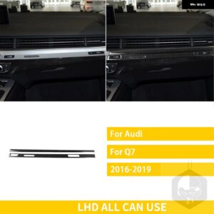 アウディ Q7 2016-19 アクセサリーカーボン車内助手席計器パネルトリム ステッカー 装飾 カスタムパーツ アクセサリー 交換用部品 互換品 - 6 LHD