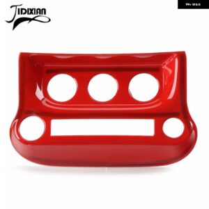 ジープ ラングラー JK 2011-17 センターコンソール エアコンスイッチ 装飾 パネルカバー カスタムパーツ アクセサリー 交換用部品 互換品 - ac　panel　red