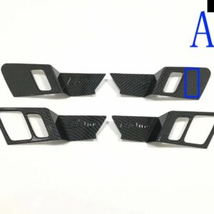 アウディ Q5 2018-21 デコレーション アクセサリー ABS インナー ドア ハンドル カバー キャッチ ボウル トリム インサート ベゼル フレーム - Carbon Fiber Style A