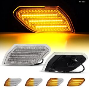 ジープ 2個 LED ダイナミックサイドマーカー ライト 信号ウインカー ランプ グラディエーター JT 2020-2021 ラングラー JL 2018-2021 カス - dynamic　silver
