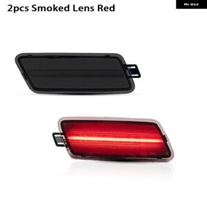 アウディ アンバー/レッド フル LED T10 サイドマーカー ライト 2012-2018 A7 S7 RS7 ウィンカーライト /DRL OEM サイドマーカー ランプ と - 2pc Smoked Red