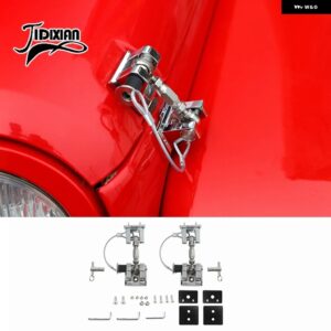 ジープ 車 外装 エンジン フードラッチキャッチロック ラングラー JK 2007-17 カスタムパーツ アクセサリー 交換用部品 互換品 - chrome with key