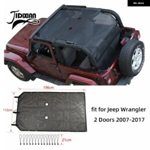 ジープ ラングラー JK 2/4 ドア 2007-2017 ルーフトップサンシェードメッシュカバー 断熱ネットアクセサリー カスタムパーツ アクセサリー - Long style 2 door