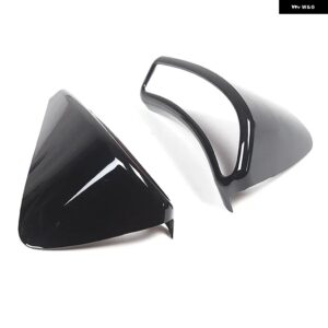 シボレー 2005-2013 コルベット C6 ABS カーボンダッシュボード調整ボタンフレームステッカー インテリア アクセサリー 2個 カスタ - black
