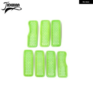 ジープ ラングラー JL グラディエーター JT 2024 アップ車 外装 レーシンググリル メッシュ装飾カバー アクセサリー カスタムパーツ アクセ - light green