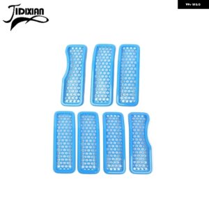 ジープ ラングラー JL グラディエーター JT 2024 アップ車 外装 レーシンググリル メッシュ装飾カバー アクセサリー カスタムパーツ アクセ - Light Blue