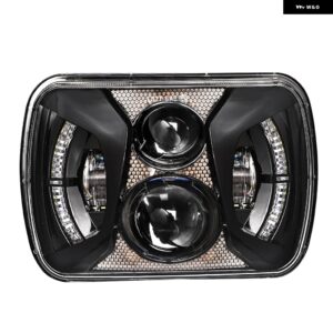 ジープ DRL 7X6 5X7 LED ヘッドライト ラングラー YJ チェロキー XJ 1984 - 2001 GMC フォード IP67 防水 高低ビーム カスタムパーツ アク - 1pcs 75W