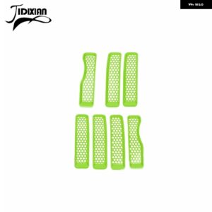 ジープ ラングラー JL グラディエーター JT 2018-23 フロントグリル メッシュ装飾カバー アクセサリー カスタムパーツ アクセサリー 交換用 - light green