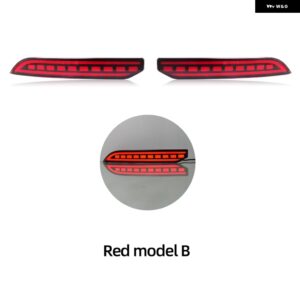 ジープ LED テールリアバンパー リフレクターライト グランドチェロキー 2021-24 ブレーキ ライト ウィンカーフォグランプ カスタムパーツ - Red model B