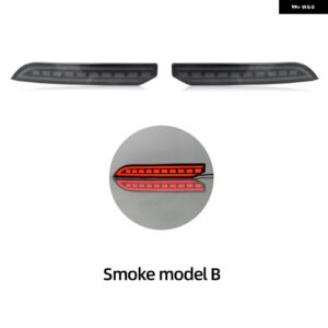 ジープ LED テールリアバンパー リフレクターライト グランドチェロキー 2021-24 ブレーキ ライト ウィンカーフォグランプ カスタムパーツ - Smoke model B
