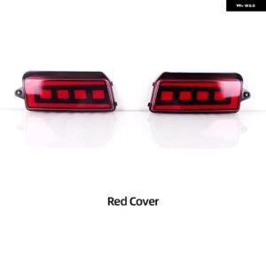 ジープ 車 LED テールリアバンパー リフレクターライト グランドチェロキー 38626 ブレーキ ウィンカーフォグランプ カスタムパーツ アクセ - Red cover