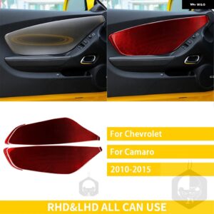 シボレー カマロ 2010-15 アクセサリーカーボンカーインテリア インパネカバー トリム ステッカー カスタムパーツ アクセサリー 交換用部品 - red　carbon　fiber