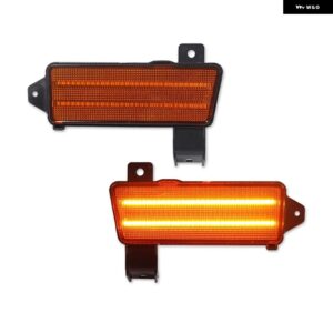 シボレー CHEVELLE EL CAMINO アンバー LED フロントサイドマーカーライト アセンブリ OEM サイドマーカーランプ 交換 1 - yellow　lens