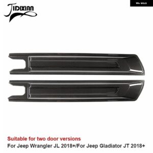 ジープ 車体ドアアンチスクラッチガードプレート装飾カバー ラングラーJLグラディエーターJT 2018 2019 2021 2020-23アップ カスタムパーツ - carbon fiber 2 door