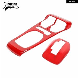 シボレー ギアシフト装飾ステッカー カマロ 2010-15 インテリア ギアパネル アクセサリー カスタムパーツ アクセサリー 交換用部品 互換品 - red