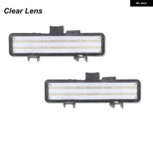 シボレー 2個 フロントバンパー シーケンシャルアンバーウィンカーライト アセンブリ 83-93 S10/ GMC S15 ホワイト LED D - clear　lens