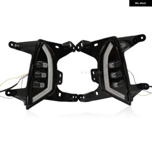シボレー LED デイタイム ランニングライト エクイノックス 2022 2023 2024 防水 12V DRL フォグランプ カバー ウインカ - white　and　yellow
