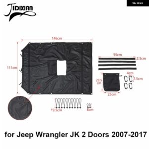 ジープ ルーフレスト ベッドサンシェードカバー ラングラー JK 2007-17 カスタムパーツ アクセサリー 交換用部品 互換品 - for 2 doors