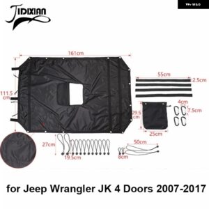 ジープ ルーフレスト ベッドサンシェードカバー ラングラー JK 2007-17 カスタムパーツ アクセサリー 交換用部品 互換品 - for 4 doors