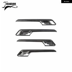 シボレー シルバラード GMC シエラ 2022 2023 2024 ドアインテリア ハンドル装飾パネル カバー アクセサリー カスタムパーツ ア - black　wood　grain