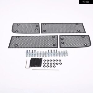 シボレー コルベット C6 2005-2013 ステンレス フロントグリル 装飾メッシュ 外装 アクセサリー カスタムパーツ アクセサリー 交換用 - black