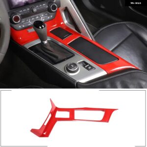 シボレー 2014-19 コルベット C7 Z06 ABS カーボンカースタイリング中央制御カップホルダーパネル フレームステッカー カーパーツ - red