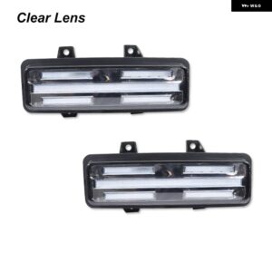 シボレー GMC バン ジミー ピックアップ トラック フロント バンパー シーケンシャル アンバー ターン シグナル ライト アセンブリ DRL - clear　lens