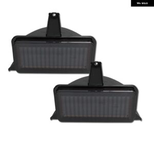 シボレー 2個 GMC ピックアップトラック車バンパー シーケンシャルアンバーウィンカー交換スイッチバック白色 LED デイタイム ランニングラ - smoked　lens