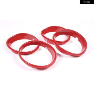 シボレー コルベット C6 2005-2013 ABS ブラック/リアテールランプ 装飾リングアクセサリー カスタムパーツ アクセサリー 交換用部 - red