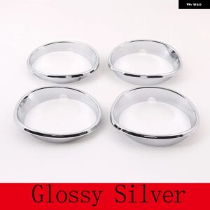 シボレー コルベット C6 2005-2013 ABS ブラック/リアテールランプ 装飾リングアクセサリー カスタムパーツ アクセサリー 交換用部 - silver
